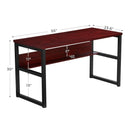 Computer Desk with Bookshelf, Modern Office Desk with Storage Shelves - myhomestore.com.pk