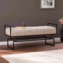 Contemporary Beige Upholstered Bench - myhomestore.com.pk