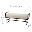 Contemporary Beige Upholstered Bench - myhomestore.com.pk