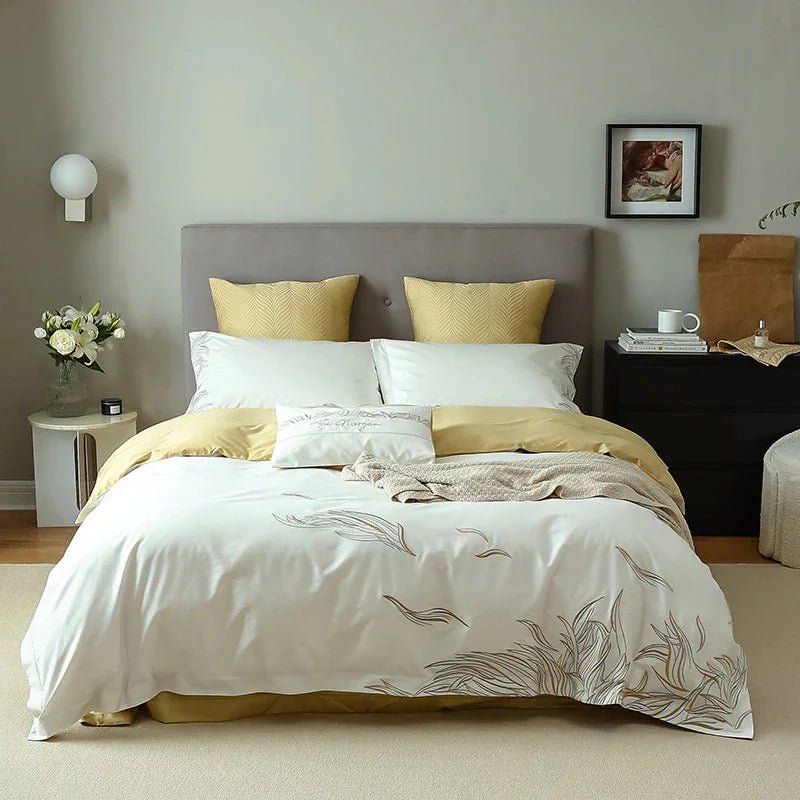 Coral Adornment Embroidery Duvet Set - myhomestore.com.pk