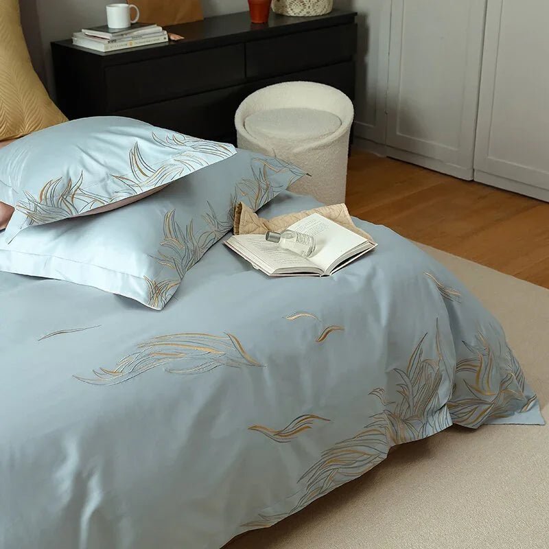 Coral Adornment Embroidery Duvet Set - myhomestore.com.pk