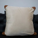 Cushion with Leather work - myhomestore.com.pk