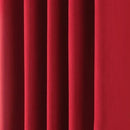 Plain Dyed Eyelet Curtains with lining - maroon - myhomestore.com.pk