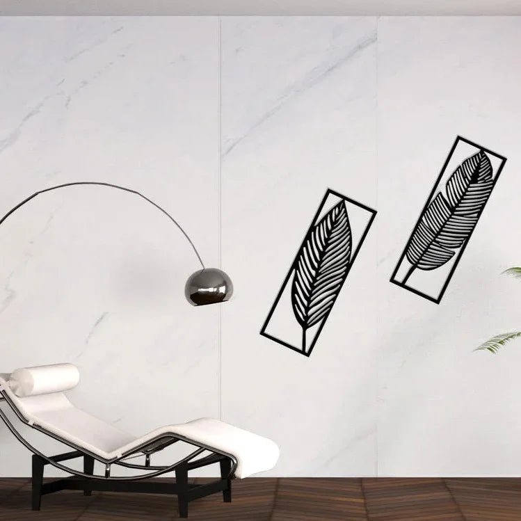 Decor Leaves, Home Wall Art, Metal Wall Decor ( pack of 2 leaf ) - myhomestore.com.pk