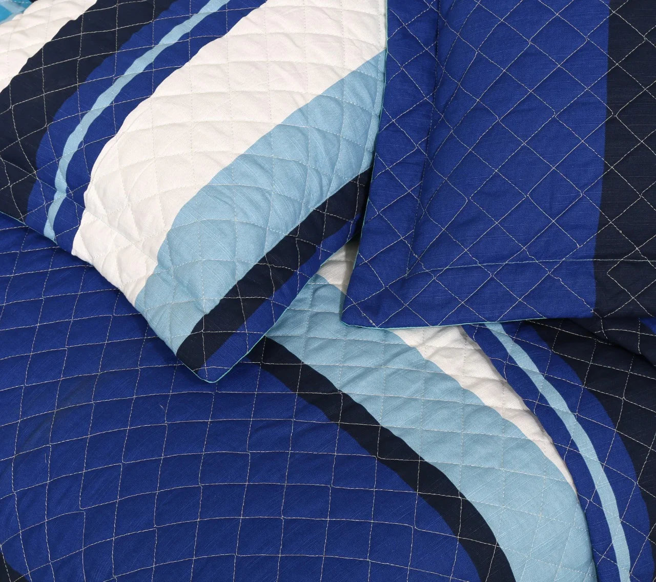 Quilted Stripe Bedspread (cotton duck) - myhomestore.com.pk