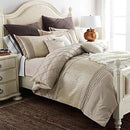 Luxury Beige Pleated Bridal Bed Set With Filling - myhomestore.com.pk