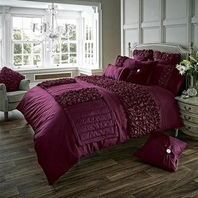 Luxury Purple Weavian Bridal Bedding Duvet Set