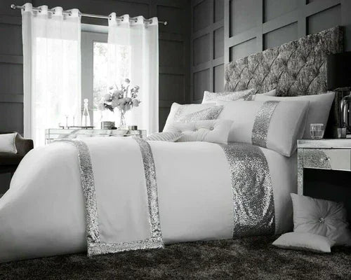 Luxury Bridal Bedding Duvet Set With Sequence with Filling - myhomestore.com.pk
