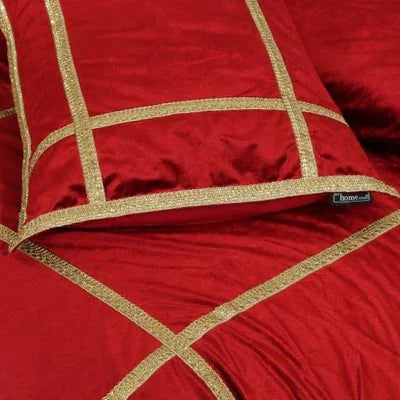 Luxury Velvet Bridal Bedding Duvet Set with Filling - myhomestore.com.pk