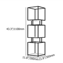 3-Tier Modern Black Cube Bookcase with Metal Tower Display Shelf - myhomestore.com.pk