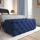 Modern Rectangular Velvet Ottoman - myhomestore.com.pk