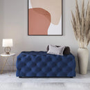Modern Rectangular Velvet Ottoman - myhomestore.com.pk