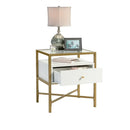 End Table with White and Gold Finish - myhomestore.com.pk