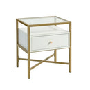 End Table with White and Gold Finish - myhomestore.com.pk