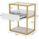 Modern Simple Style End Table with Drawer and Shelf - myhomestore.com.pk