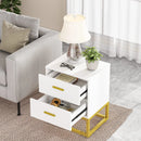 Modern Sofa Side Table With 2 Drawers - myhomestore.com.pk
