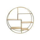 Extra Large Round Wall Shelf Unit in Gold - myhomestore.com.pk
