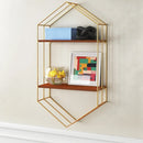 Hexagon Metal Accent Shelf - myhomestore.com.pk