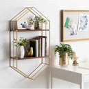 Hexagon Metal Accent Shelf - myhomestore.com.pk