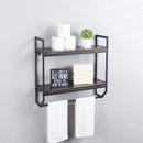 2-Tier Metal Industrial 23.6" Bathroom Shelves - myhomestore.com.pk