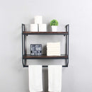 2-Tier Metal Industrial 23.6" Bathroom Shelves - myhomestore.com.pk