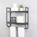2-Tier Metal Industrial 23.6" Bathroom Shelves - myhomestore.com.pk