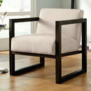 Metal Arm Cream Accent Chair - myhomestore.com.pk