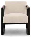 Metal Arm Cream Accent Chair - myhomestore.com.pk