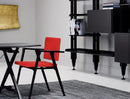 Red Upholstered Iron Arm Chair - myhomestore.com.pk