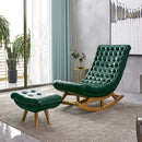 Solid Wood Rocking Chair with Footrest - myhomestore.com.pk