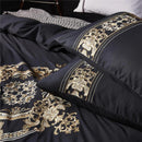 New Black Complete Luxury Embroidery Duvet Set - myhomestore.com.pk