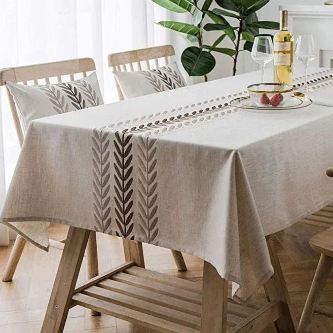 Embroidered Pattern Cotton Table Cover - myhomestore.com.pk