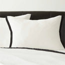 European White with Black Ribbon Duvet Set - myhomestore.com.pk