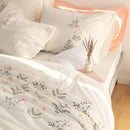 Plants Embroidered Duvet Set - myhomestore.com.pk