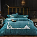 Ferozi Ruffle Embroidery Velvet Duvet Set - myhomestore.com.pk