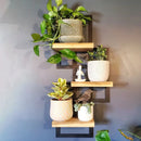 Metal Framed Triple Floating Shelves - myhomestore.com.pk