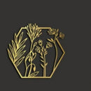 Golden Hexagon Metal Wall Decor - myhomestore.com.pk