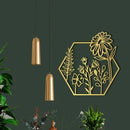 Golden Hexagon Metal Wall Decor - myhomestore.com.pk