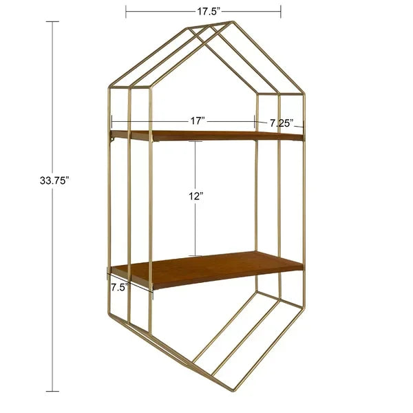 Hexagon Metal Accent Shelf - myhomestore.com.pk