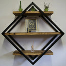 Floating Shelves - Geometric Rustic Steel - myhomestore.com.pk