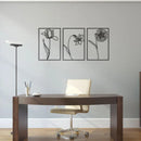 Flower Lineart Metal Wall Art Decor,Metal Wall Decor - myhomestore.com.pk