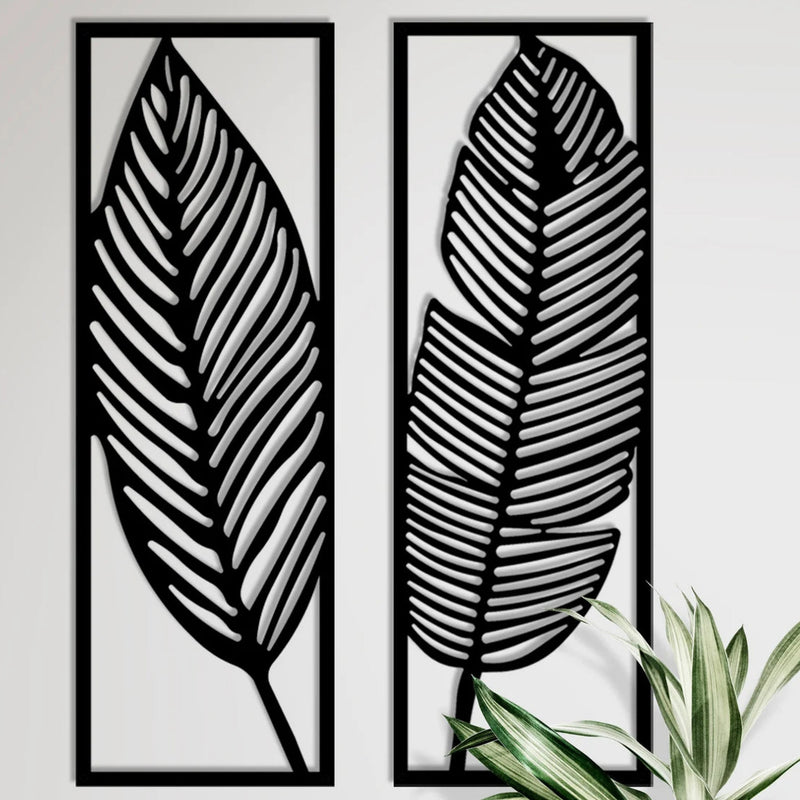 Decor Leaves, Home Wall Art, Metal Wall Decor ( pack of 2 leaf )