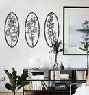 Metal Rose Flower Wall Art, Minimalist Geometric Wall Decoration Metal Wall Decor - myhomestore.com.pk