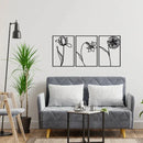 Flower Lineart Metal Wall Art Decor,Metal Wall Decor - myhomestore.com.pk