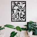 Abstract Faces Metal Wall Decor - myhomestore.com.pk