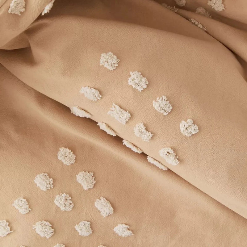 Dots Tufted Cotton Duvet Cover Set
