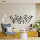 Triangle Metal Wall Decor - myhomestore.com.pk