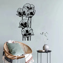 Long Flowers Metal Wall Art Decor - myhomestore.com.pk