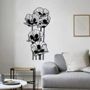 Long Flowers Metal Wall Art Decor - myhomestore.com.pk