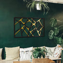 Abstract Golden Metal Wall Decor - myhomestore.com.pk